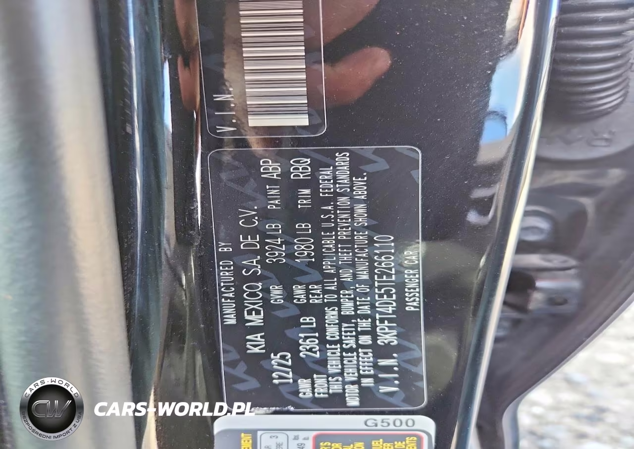 2026 Kia K4 Lxs VIN:3KPFT4DE5TE266110 - 12