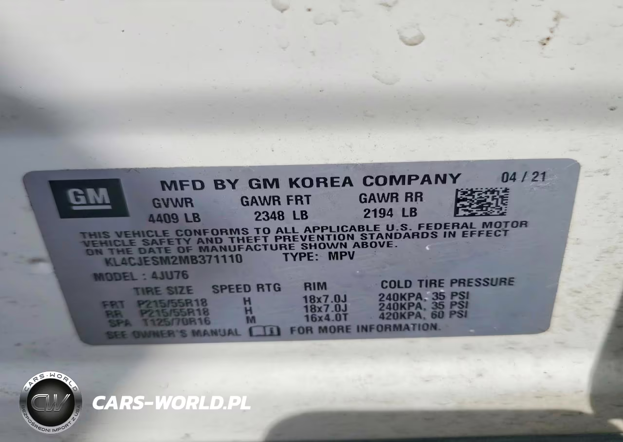 2021 Buick Encore Preferred VIN:KL4CJESM2MB371110 - 12