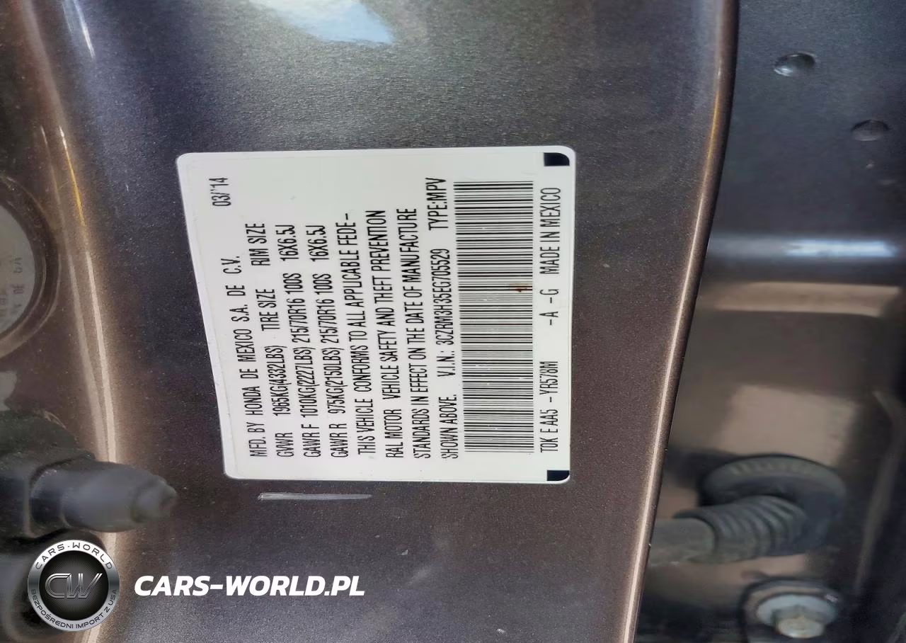 2014 Honda Cr-V Lx VIN:3CZRM3H35EG705529 - 12
