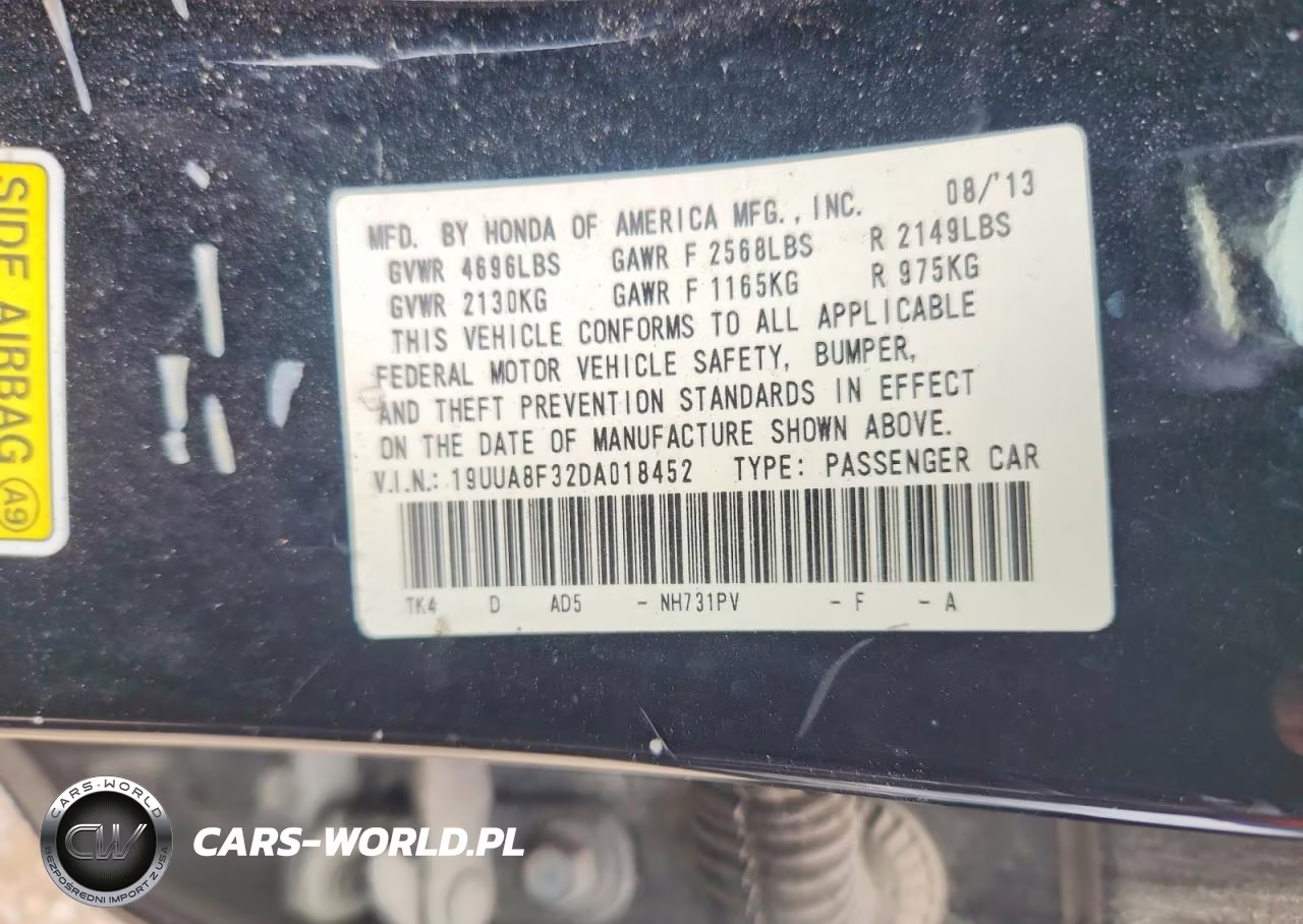 2013 Acura Tl Se VIN:19UUA8F32DA018452 - 14