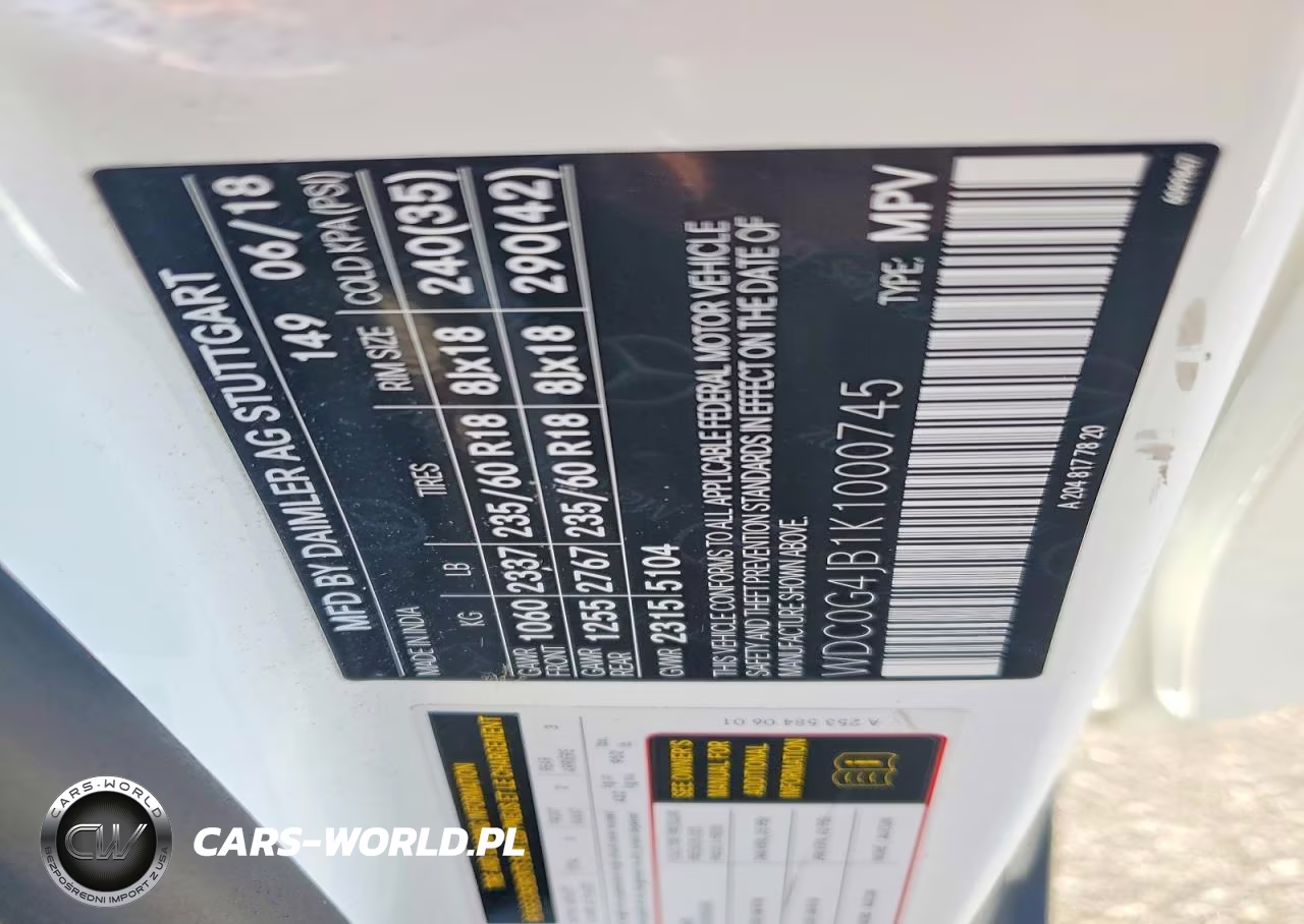 2019 Mercedes-Benz Glc 300 VIN:WDC0G4JB1K1000745 - 13