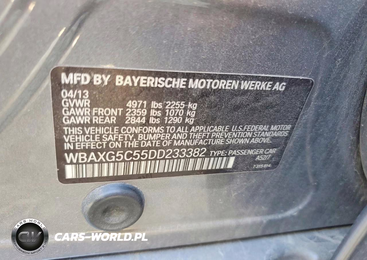2013 BMW 528 I VIN:WBAXG5C55DD233382 - 12