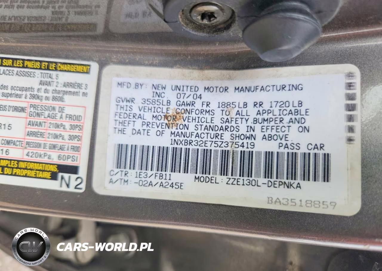 2005 Toyota Corolla VIN:1NXBR32E75Z375419 - 14