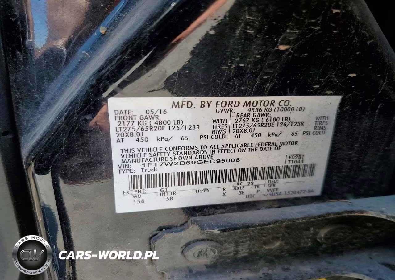 2016 Ford F250 Super Duty VIN:1FT7W2B69GEC95008 - 12