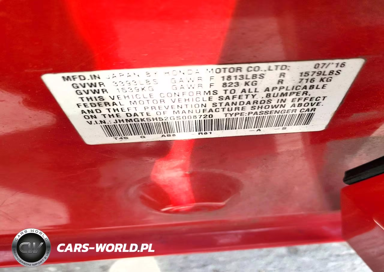 2016 Honda Fit Lx VIN:JHMGK5H52GS008720 - 12