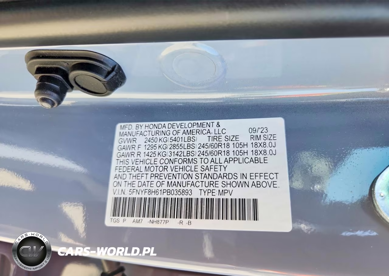 2023 Honda Passport Trail Sport VIN:5FNYF8H61PB035893 - 12