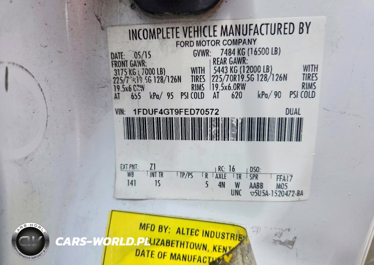 2015 Ford F450 Super Duty VIN:1FDUF4GT9FED70572 - 12