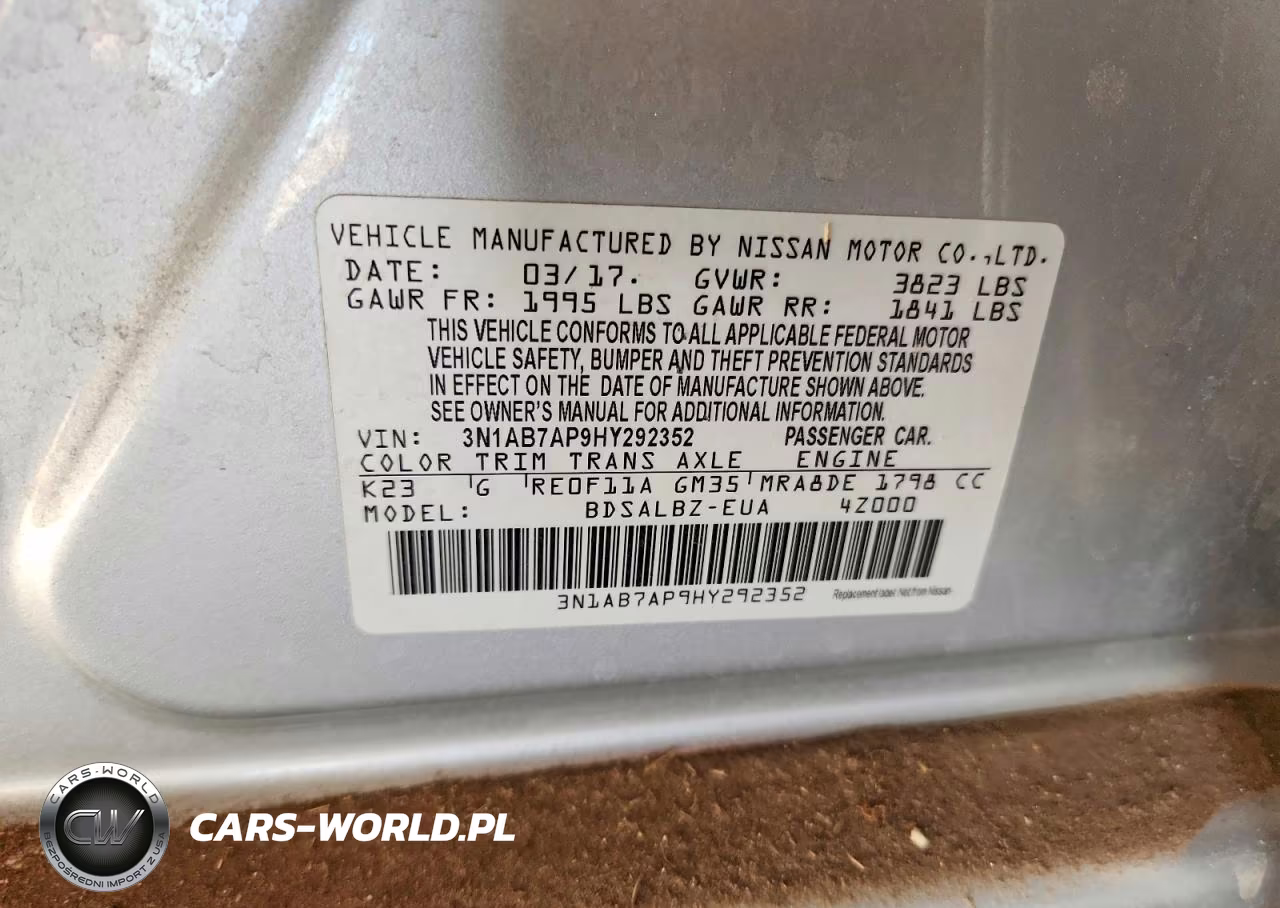 2017 Nissan Sentra S VIN:3N1AB7AP9HY292352 - 12