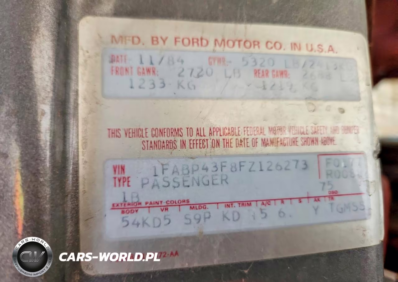 1985 Ford Ltd Crown Victoria VIN:1FABP43F8FZ126273 - 12