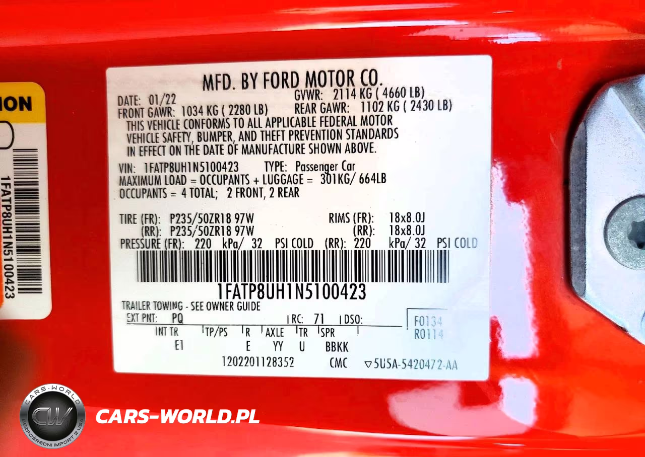2022 Ford Mustang VIN:1FATP8UH1N5100423 - 12