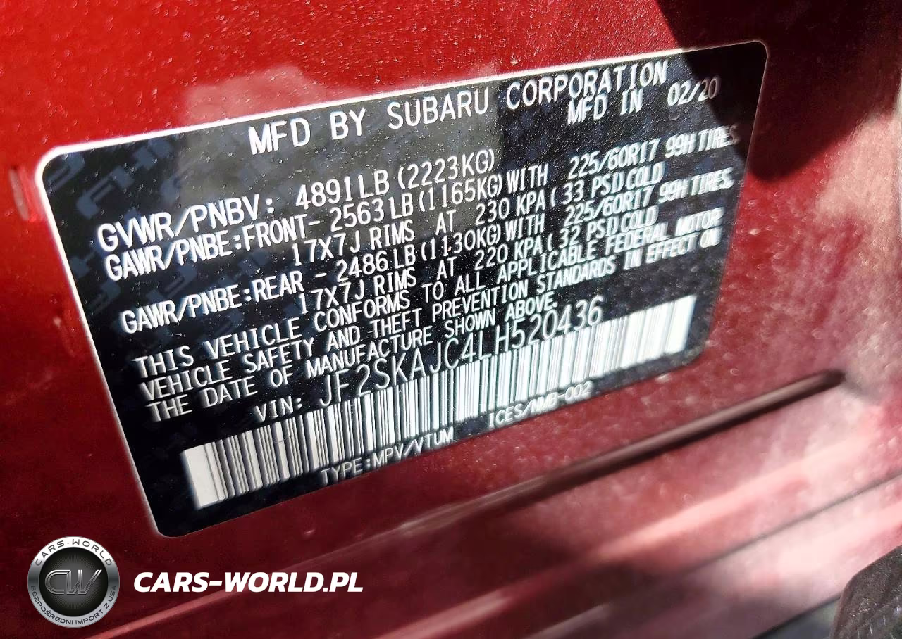 2020 Subaru Forester Premium VIN:JF2SKAJC4LH520436 - 13