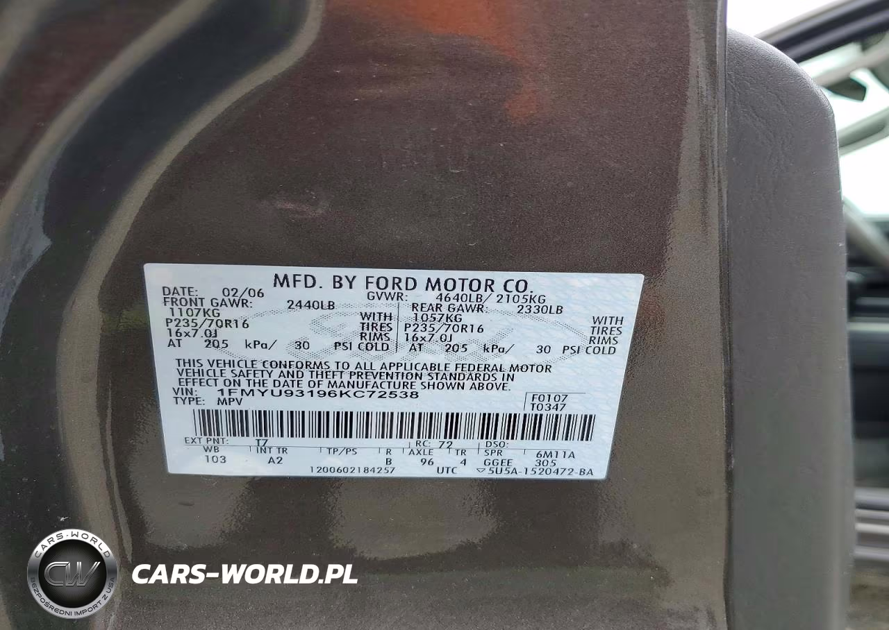 2006 Ford Escape VIN:1FMYU93196KC72538 - 13