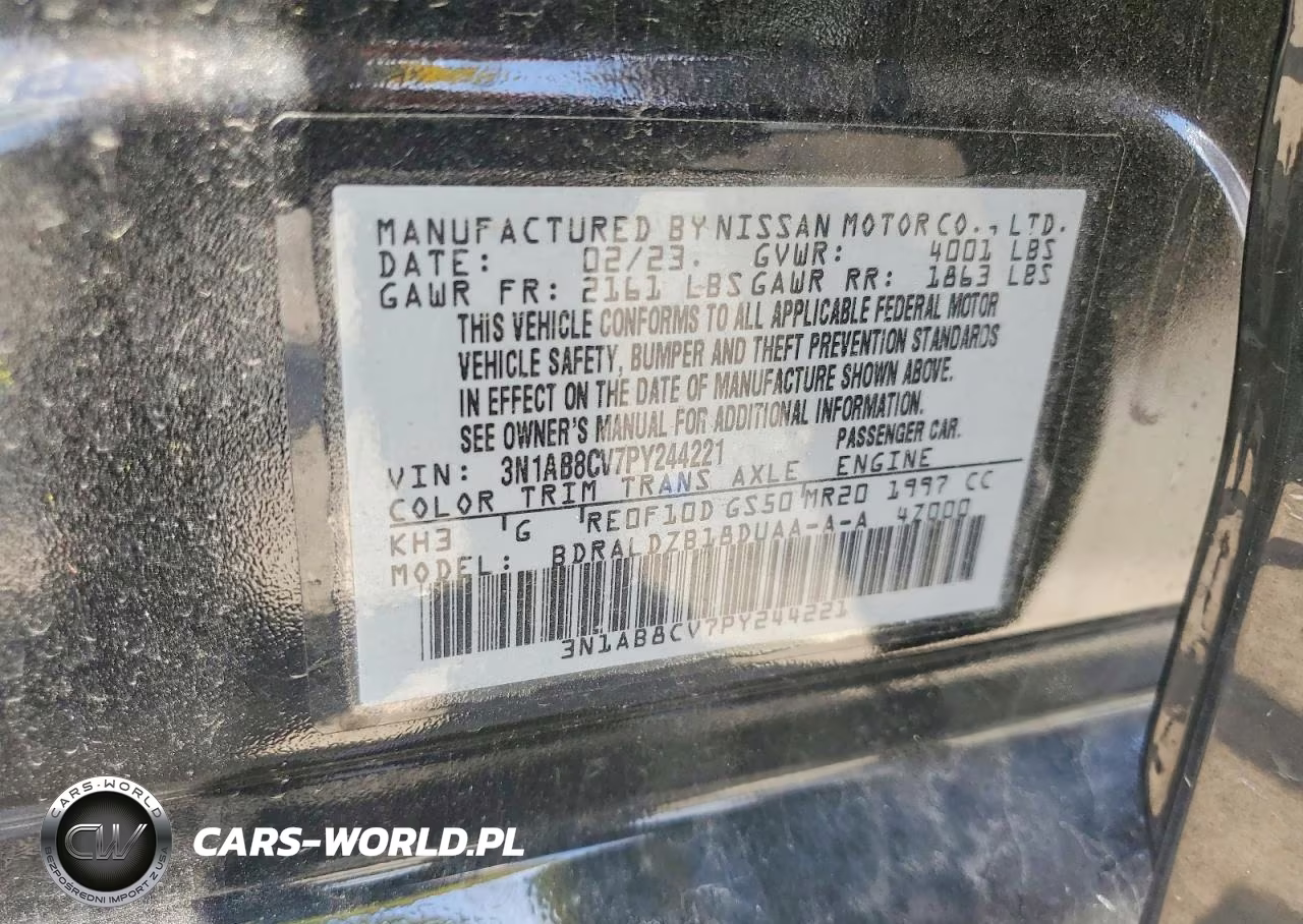 2023 Nissan Sentra Sv VIN:3N1AB8CV7PY244221 - 12