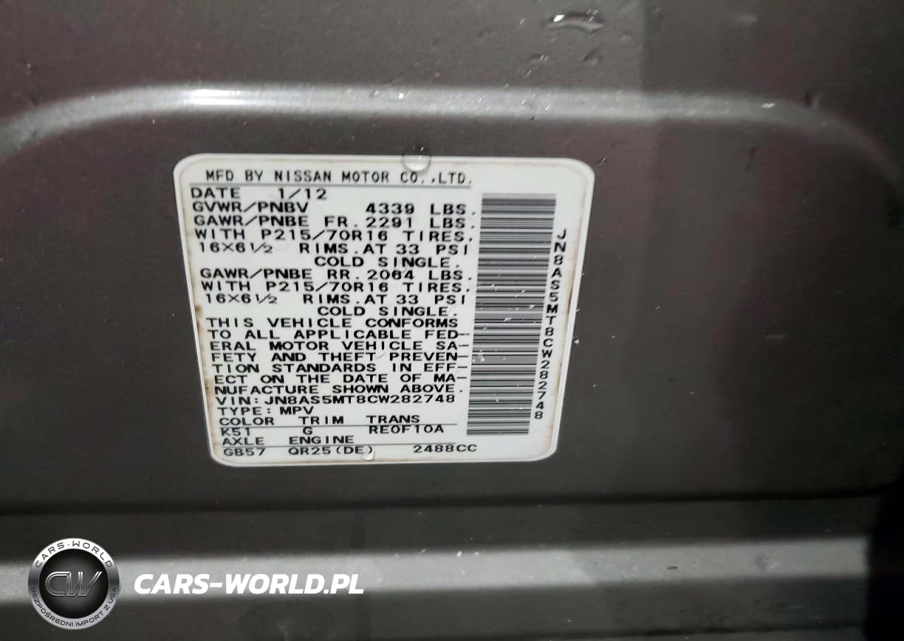 2012 Nissan Rogue S VIN:JN8AS5MT8CW282748 - 13