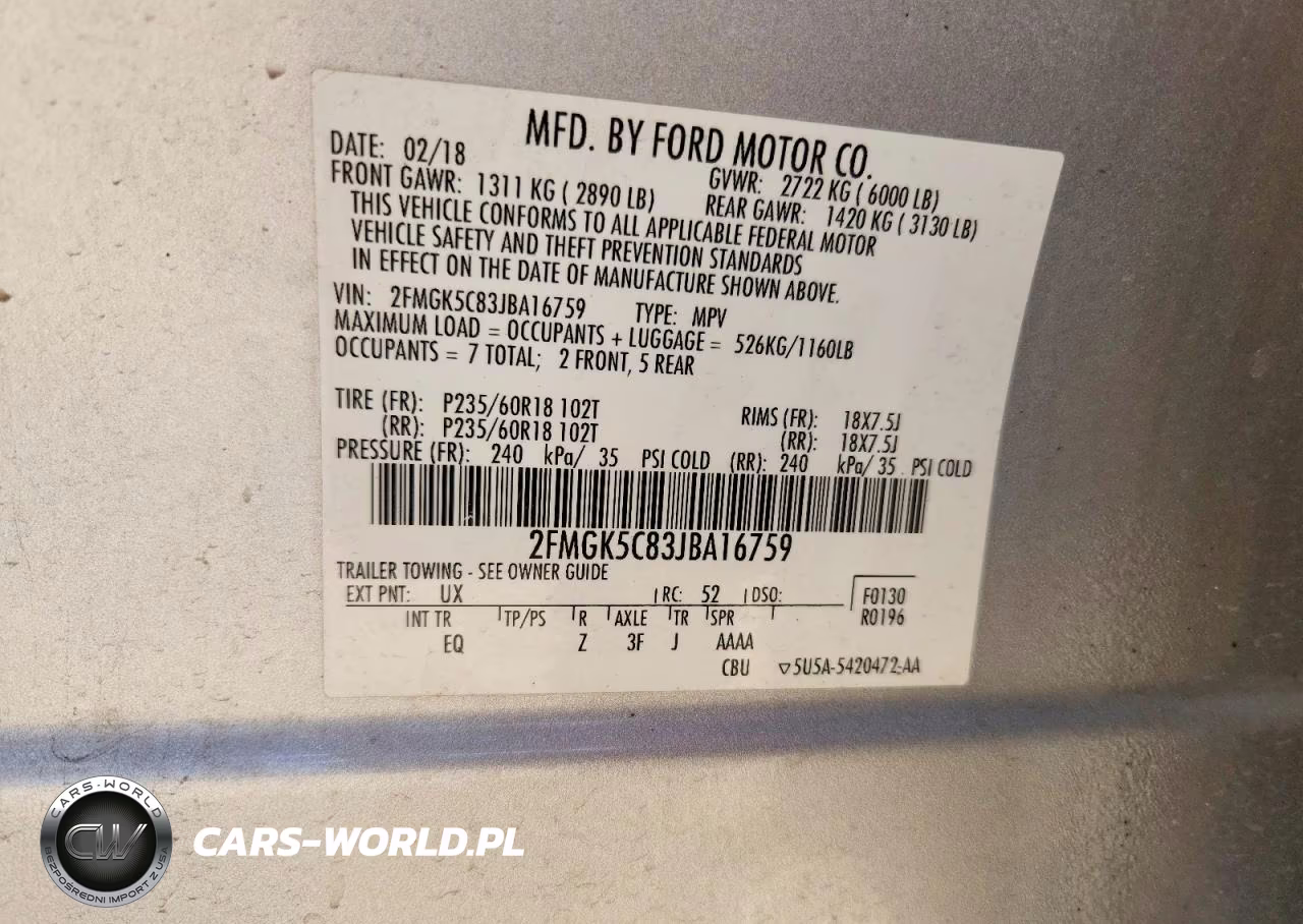 2018 Ford Flex Sel VIN:2FMGK5C83JBA16759 - 13