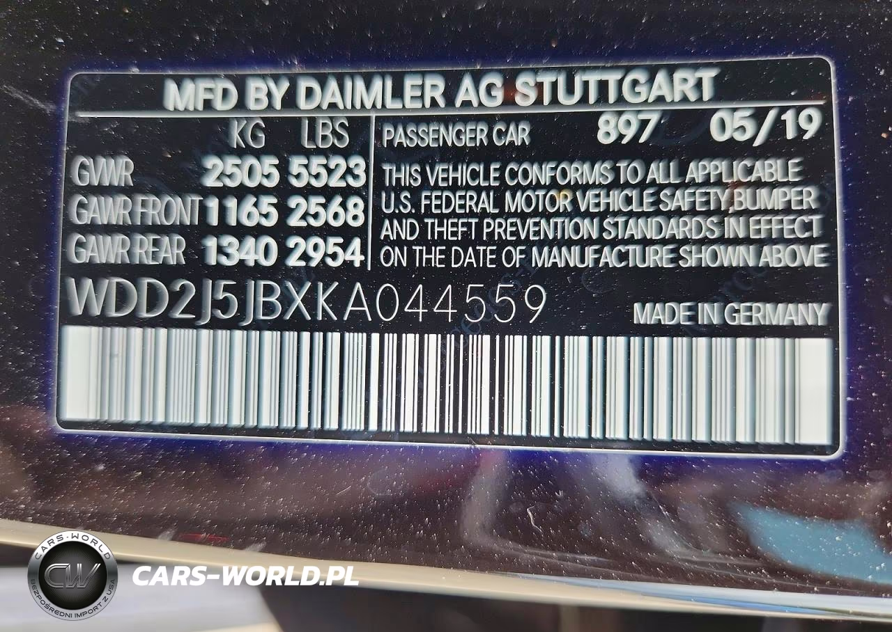 2019 Mercedes-Benz Cls 450 VIN:WDD2J5JBXKA044559 - 12