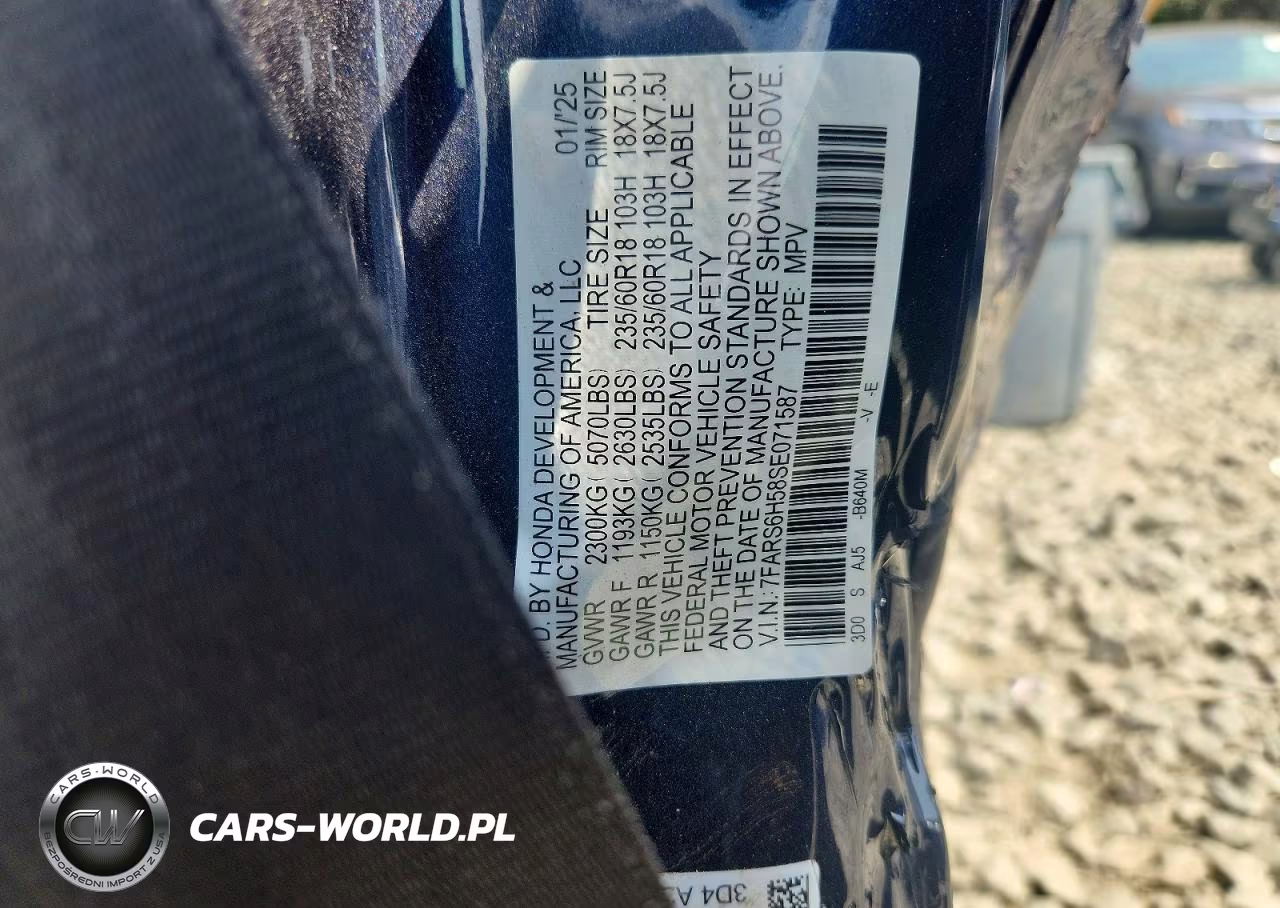 2025 Honda Cr-V Sport VIN:7FARS6H58SE071587 - 12