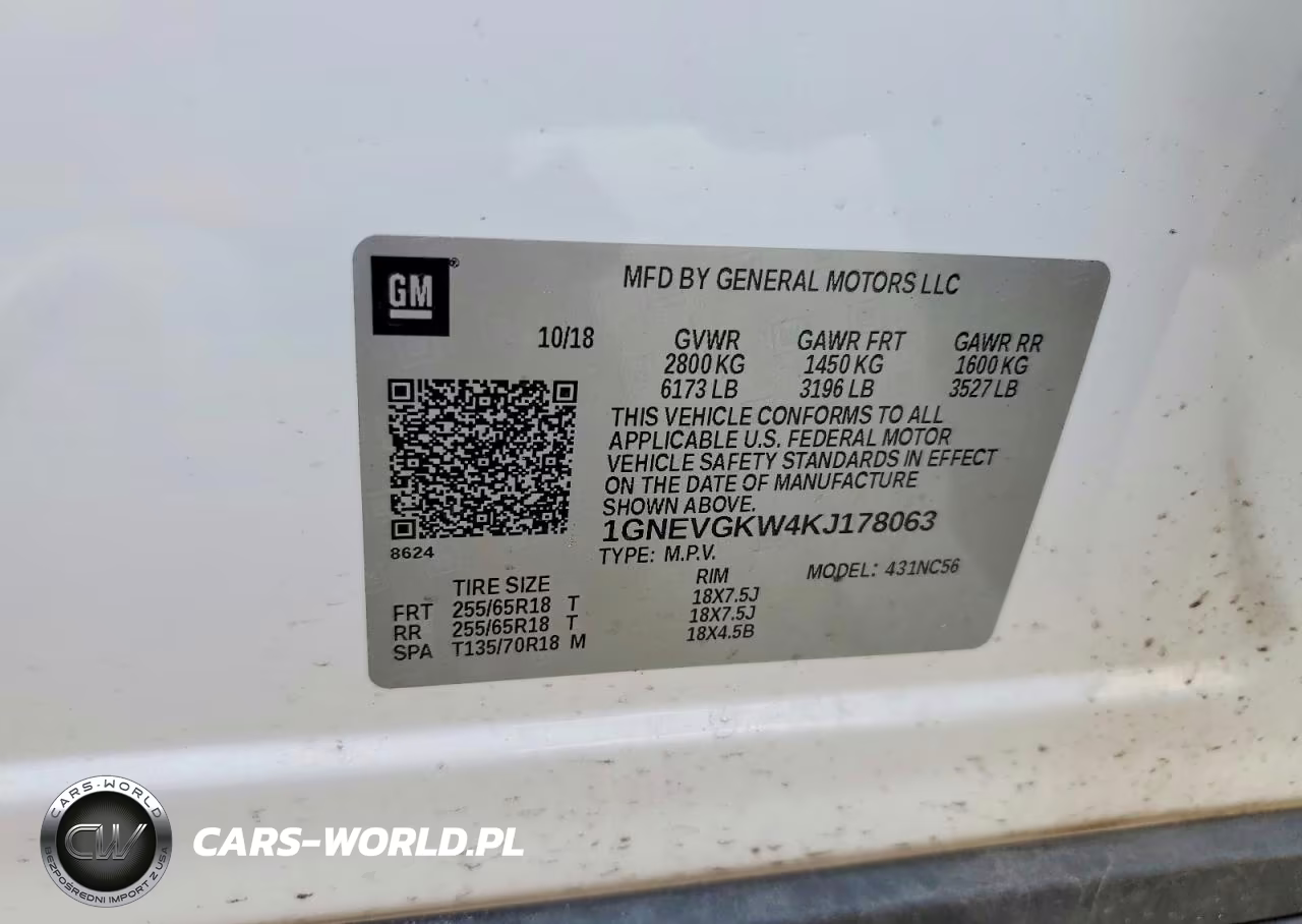 2019 Chevrolet Traverse Lt VIN:1GNEVGKW4KJ178063 - 13