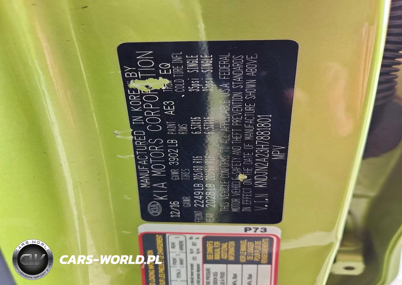 2017 Kia Soul Base VIN:KNDJN2A23H7881801 - 12