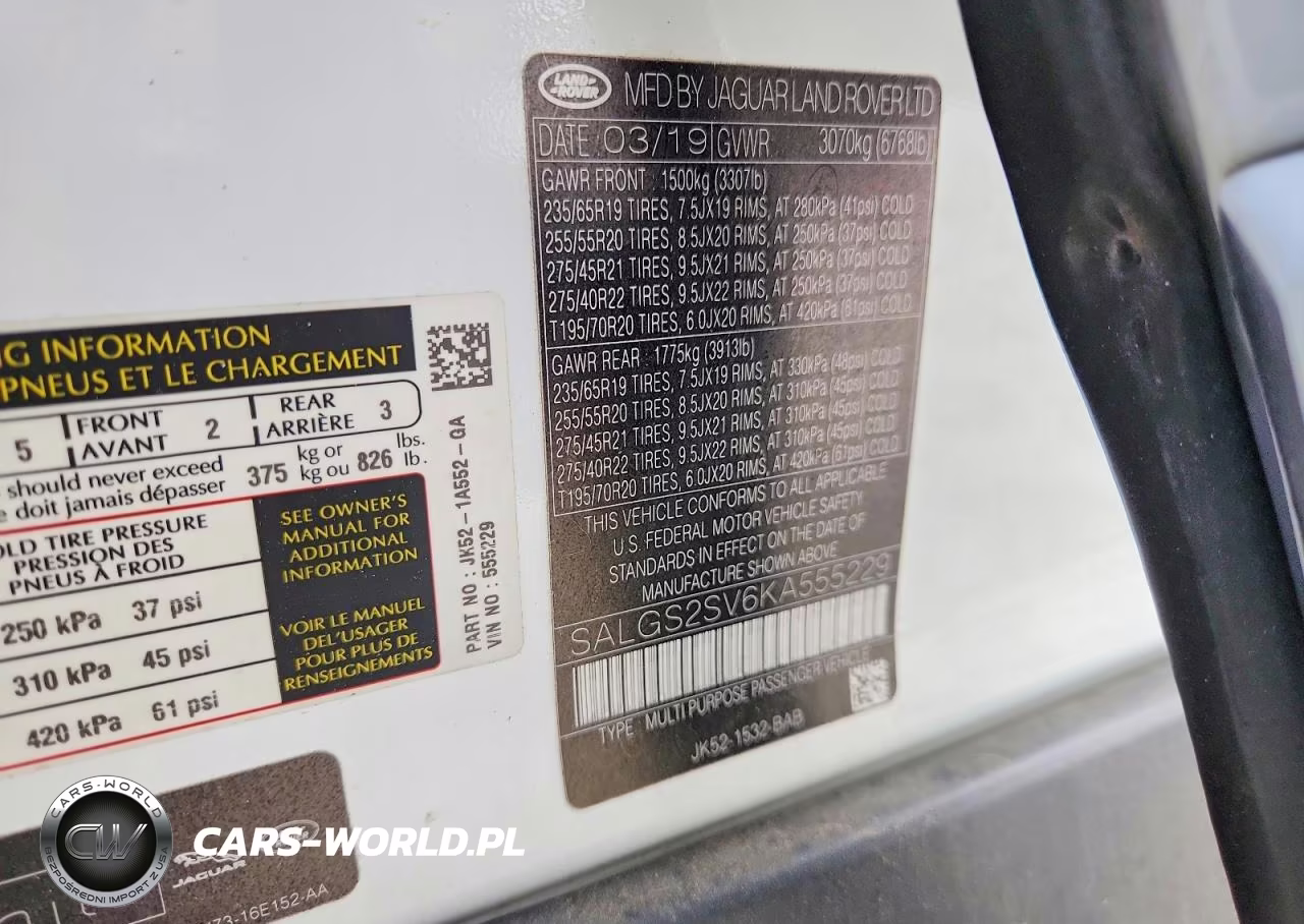 2019 Land Rover Range Rover Hse VIN:SALGS2SV6KA555229 - 13