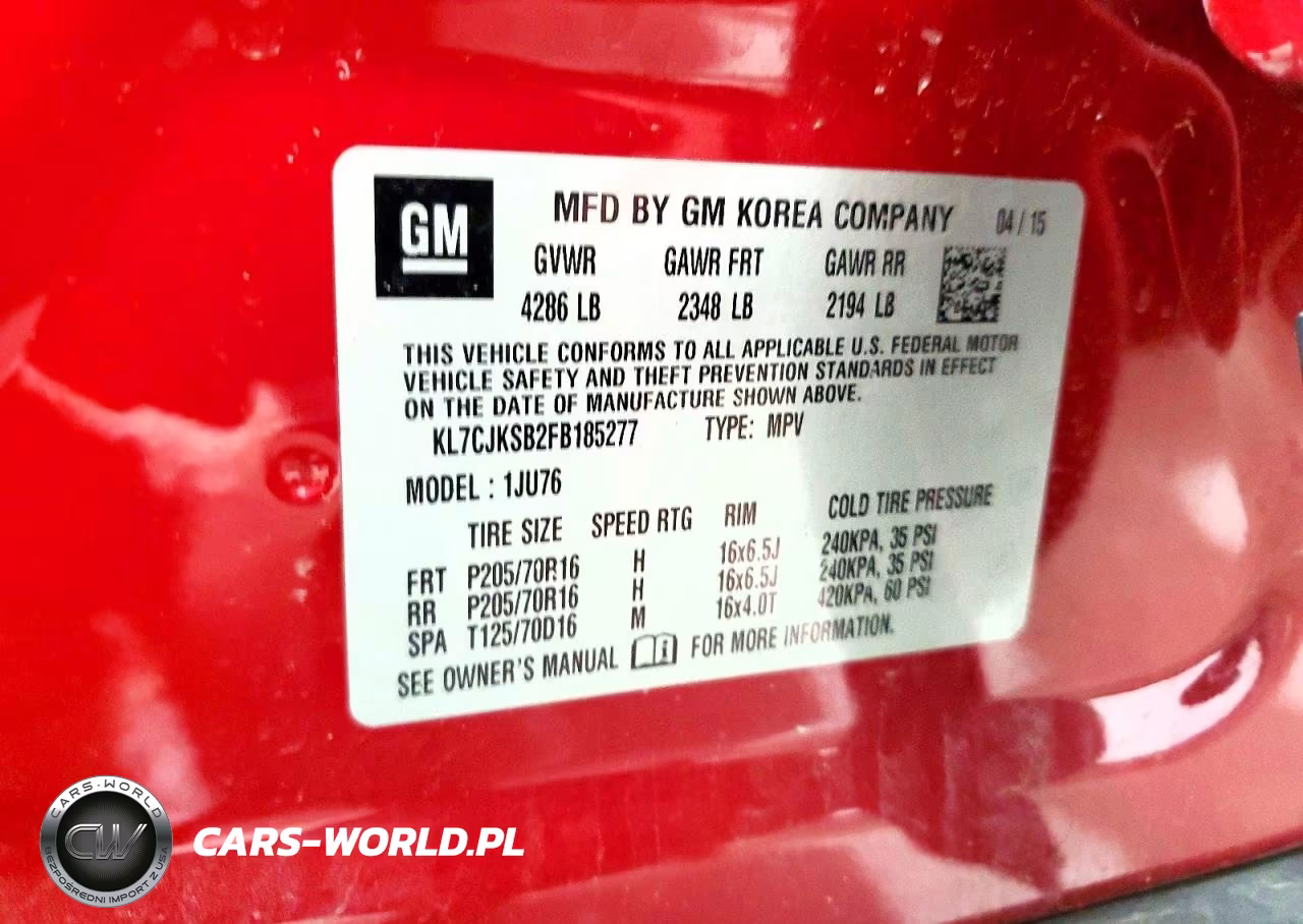 2015 Chevrolet Trax Ls VIN:KL7CJKSB2FB185277 - 14