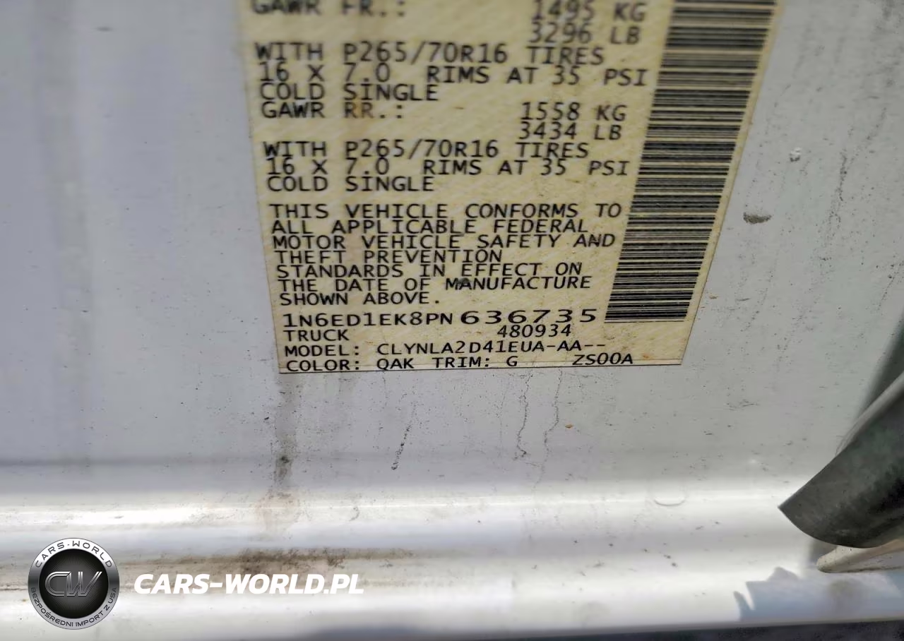 2023 Nissan Frontier VIN:1N6ED1EK8PN636735 - 12