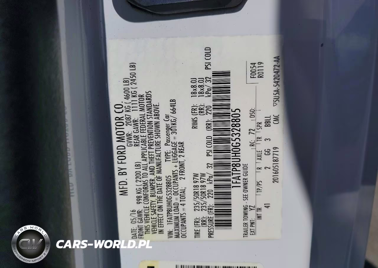 2016 Ford Mustang VIN:1FATP8UH0G5328805 - 12