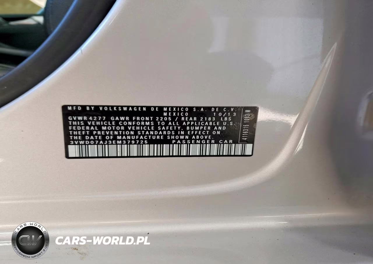 VOLKSWAGEN JETTA SE VIN:3VWD07AJ3EM379725 - 12