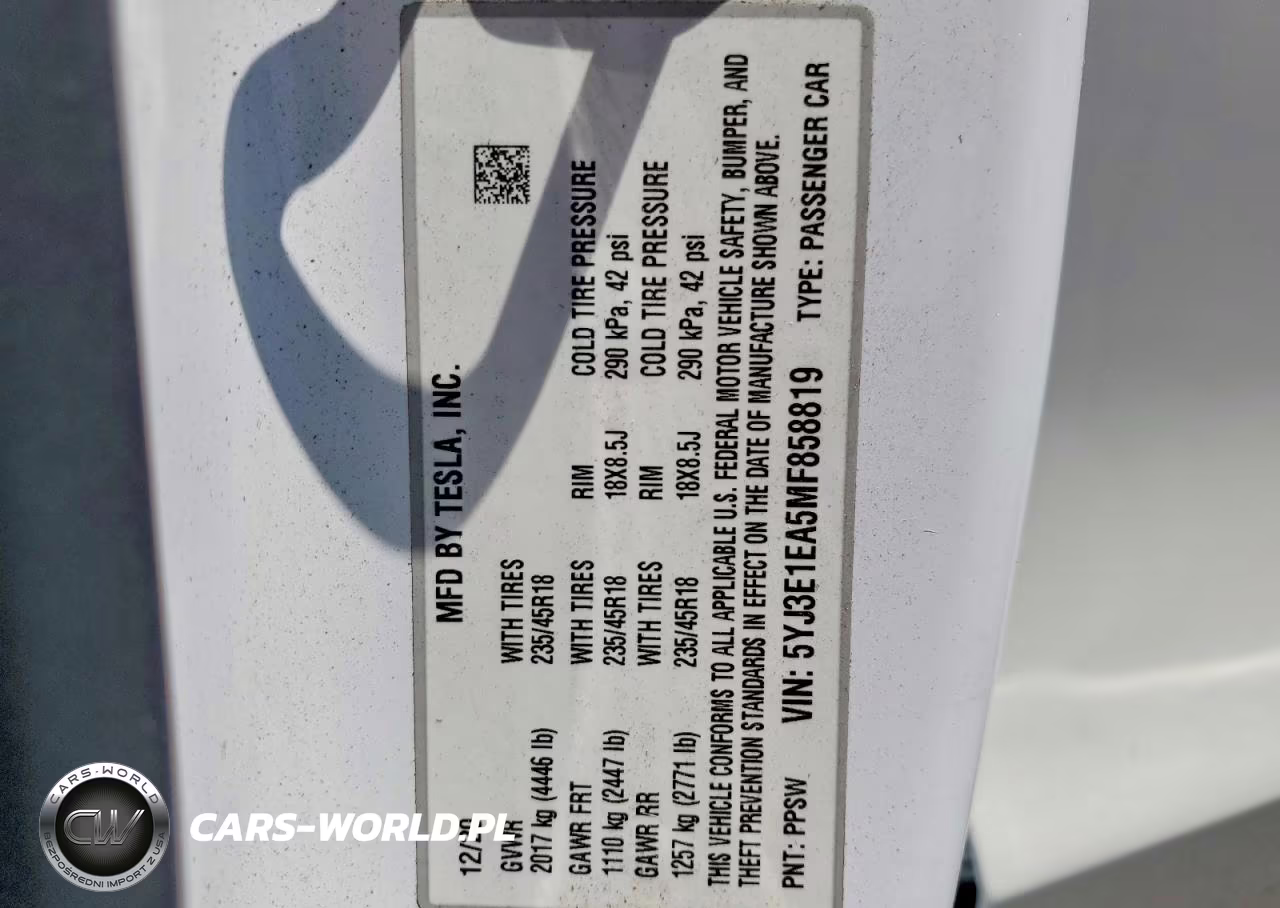 2021 Tesla Model 3 VIN:5YJ3E1EA5MF858819 - 13