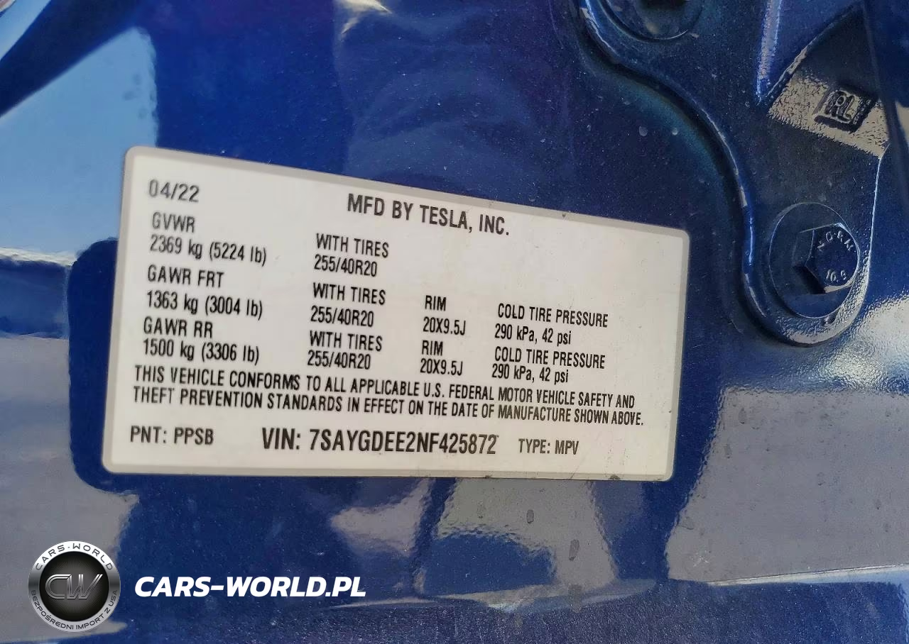 2022 Tesla Model Y VIN:7SAYGDEE2NF425872 - 13