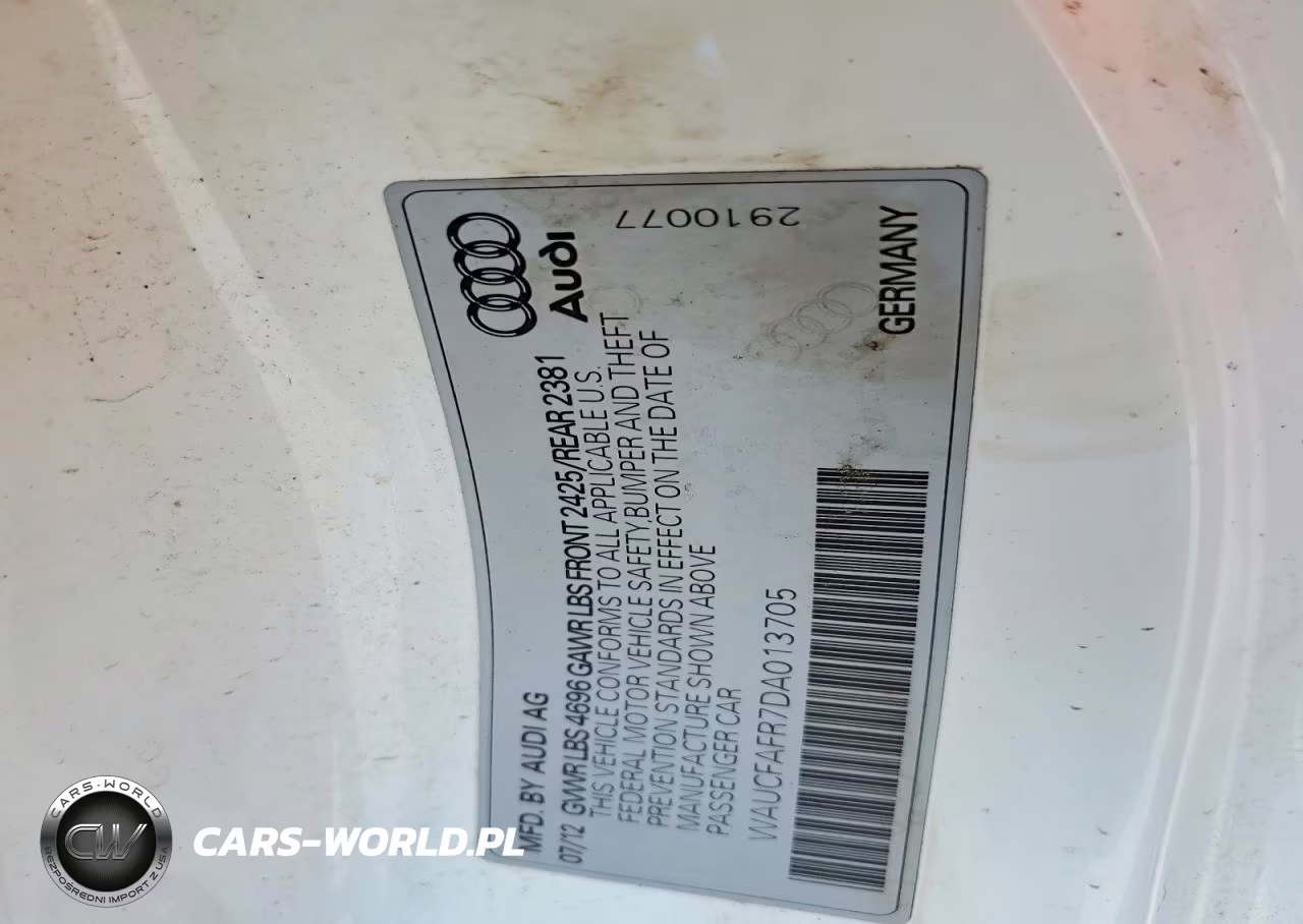 2013 Audi A5 Premium VIN:WAUCFAFR7DA013705 - 12