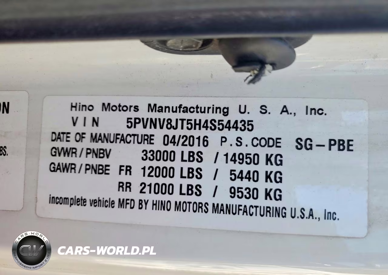 2017 Hino 338 Refrigerated Box Truck VIN:5PVNV8JT5H4S54435 - 10