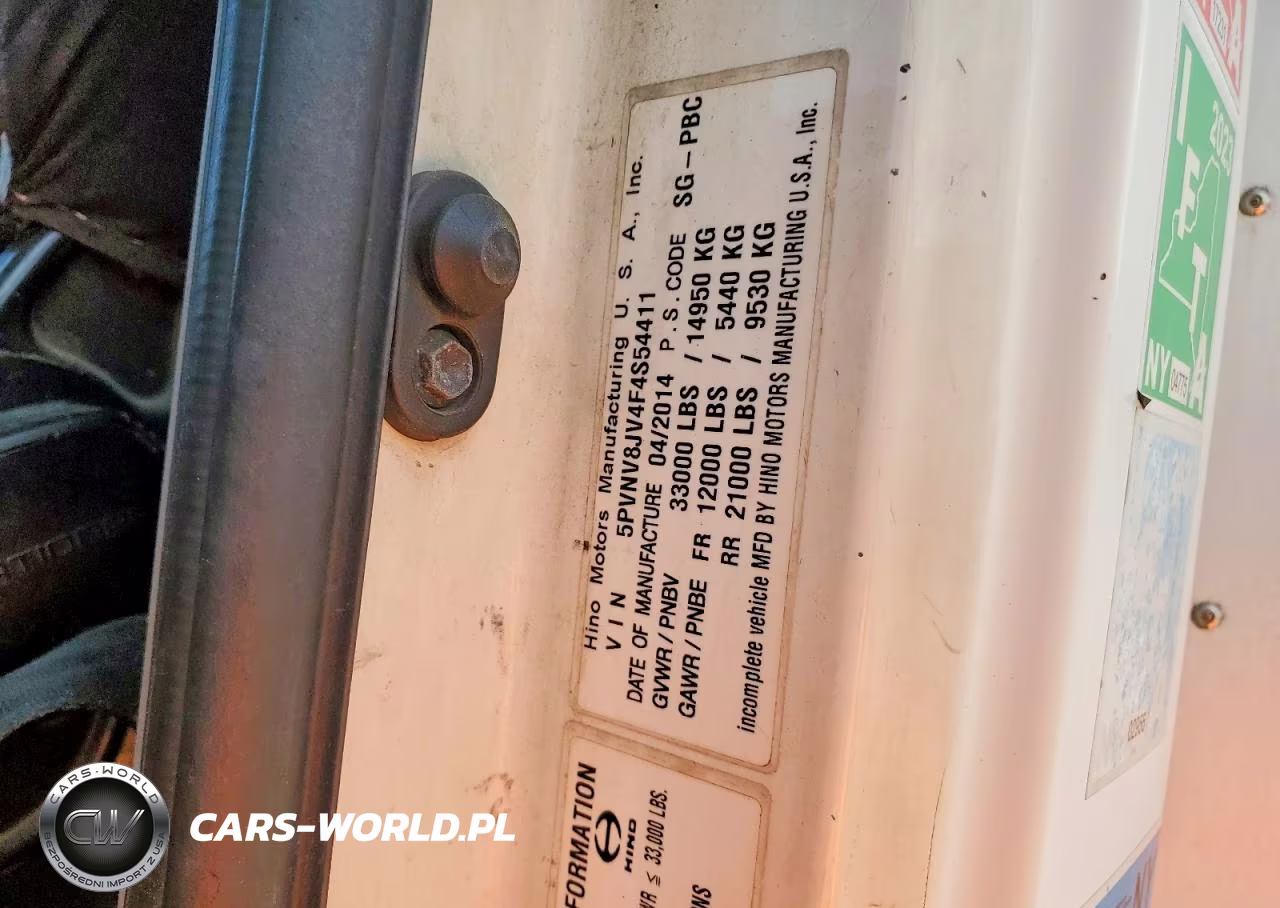 2015 Hino 338 Box Truck VIN:5PVNV8JV4F4S54411 - 12