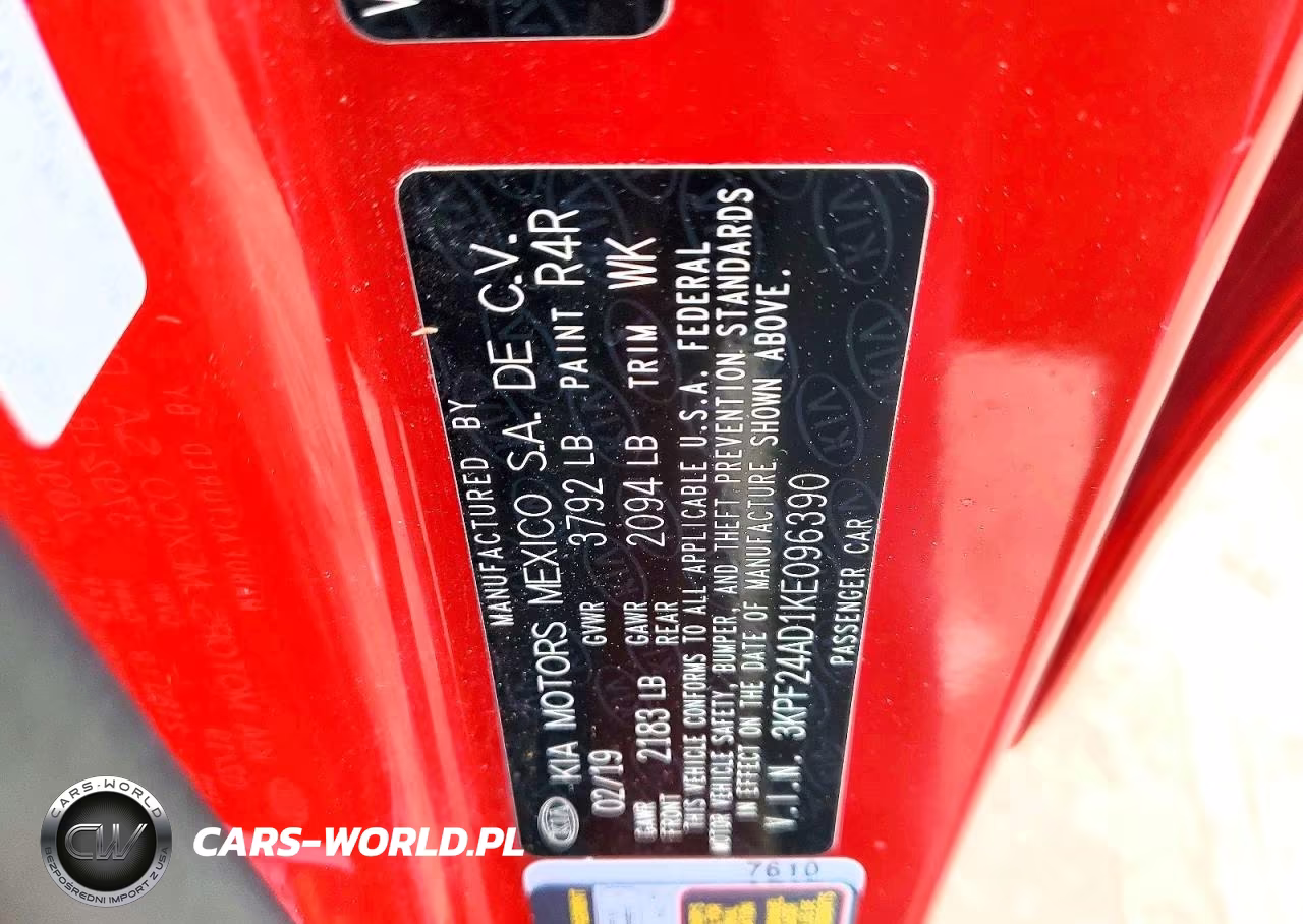 2019 Kia Forte Lxs VIN:3KPF24AD1KE096390 - 12