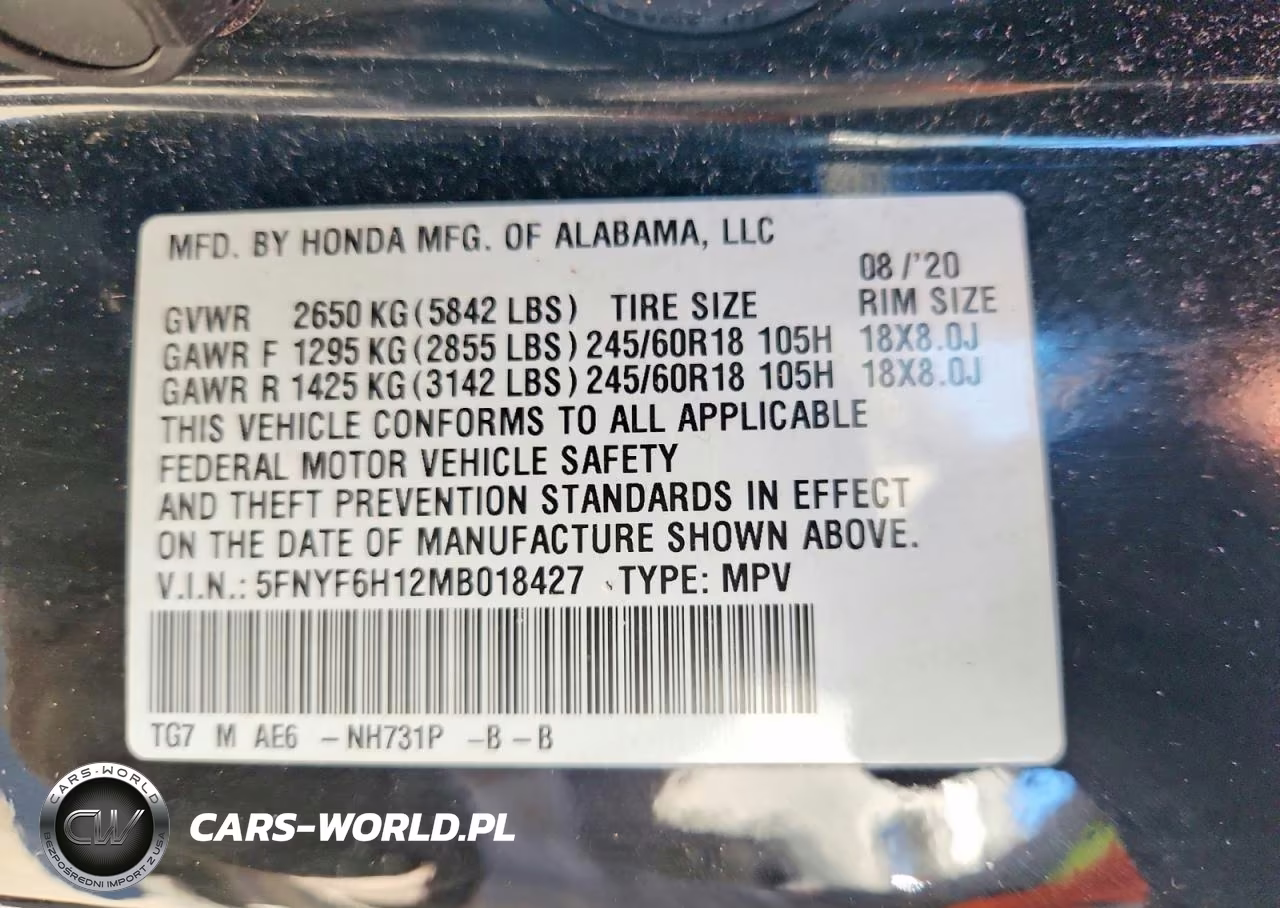 2021 Honda Pilot Lx VIN:5FNYF6H12MB018427 - 13