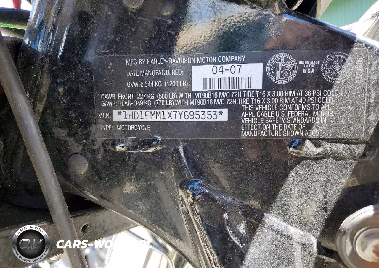 2007 Harley Davidson Flhtpi VIN:1HD1FMM1X7Y695353 - 10