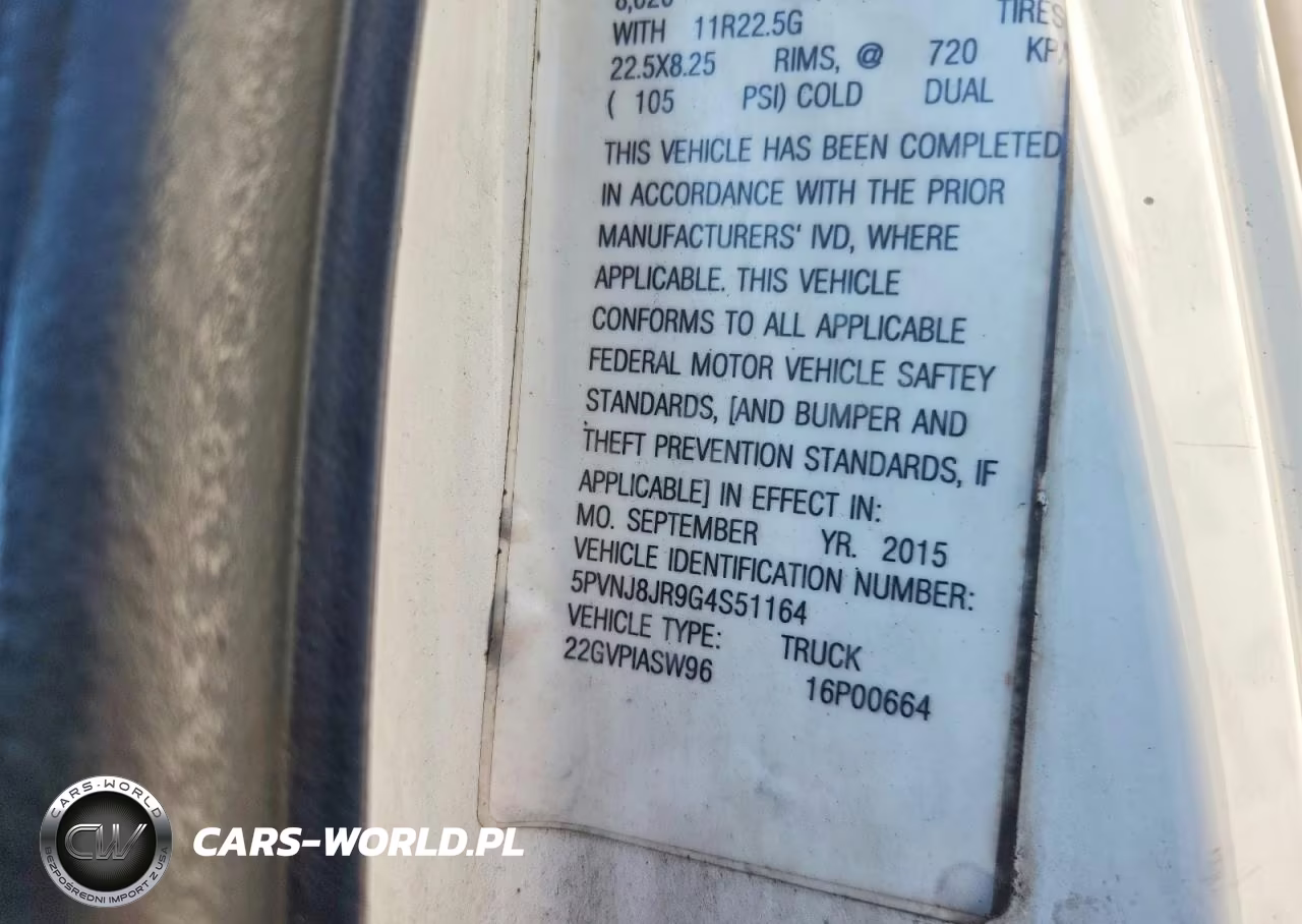 2016 Hino 268A Refrigerated Box Truck VIN:5PVNJ8JR9G4S51164 - 10