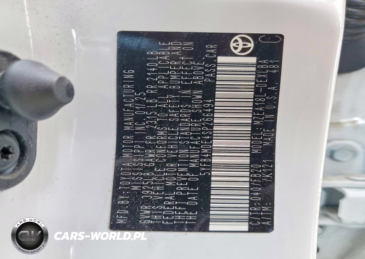 2025 Toyota Corolla Le VIN:5YFB4MDE4SP266494 - 12