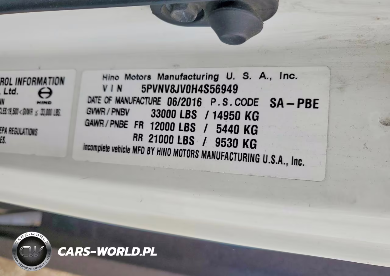 2017 Hino 338 Flatbed Truck VIN:5PVNV8JV0H4S56949 - 10
