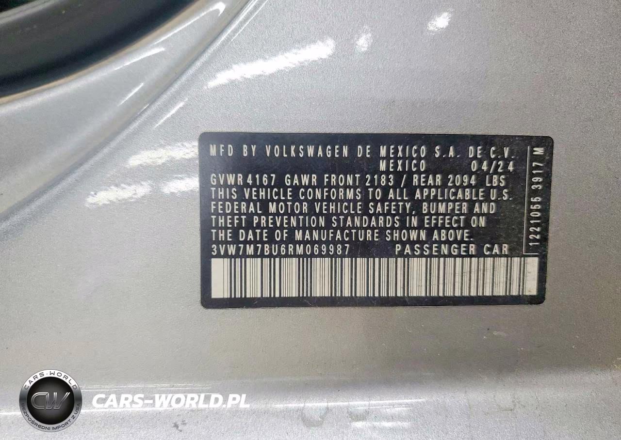 2024 Volkswagen Jetta Se VIN:3VW7M7BU6RM069987 - 12