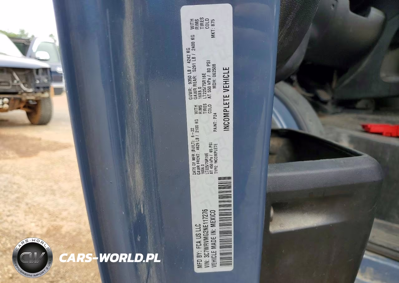 2022 Ram Promaster 3500 3500 Standard VIN:3C7WRVMG2NE117276 - 12