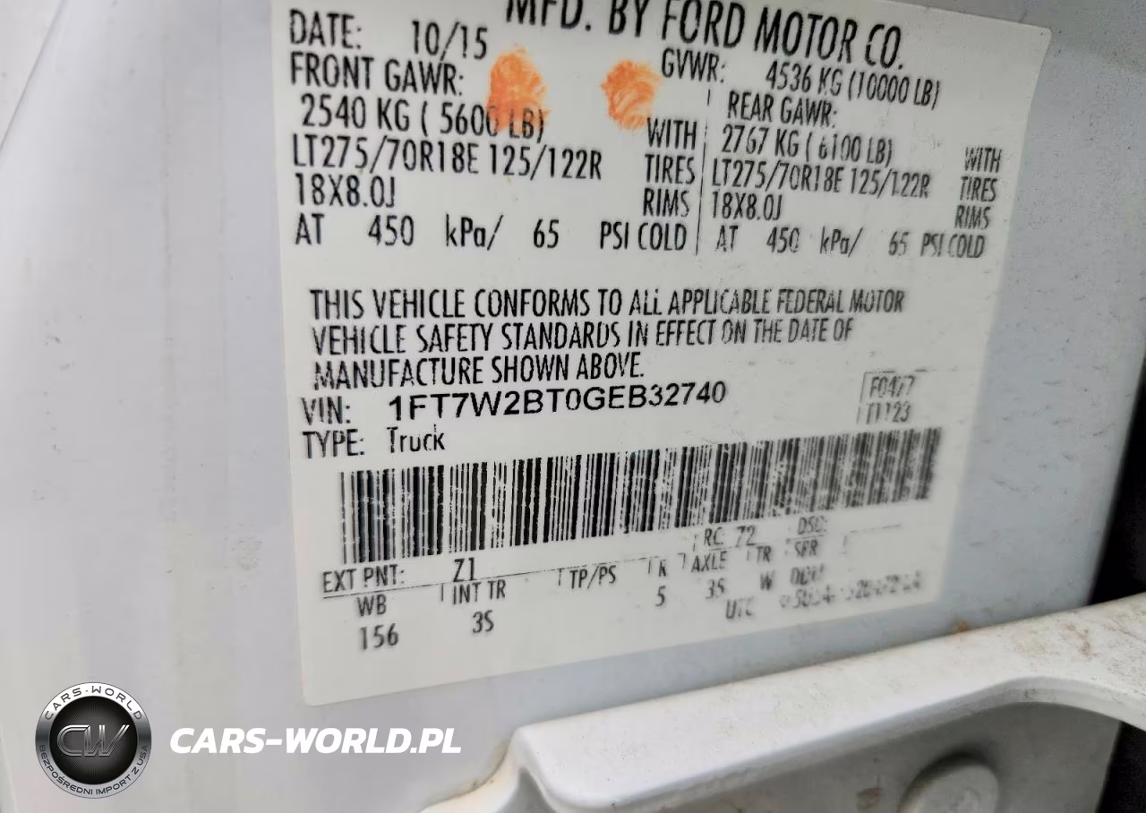 2016 Ford F250 Super Duty VIN:1FT7W2BT0GEB32740 - 12