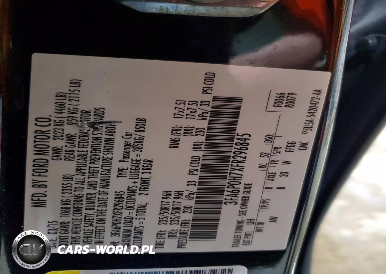 2015 Ford Fusion Se VIN:3FA6P0H7XFR296845 - 12