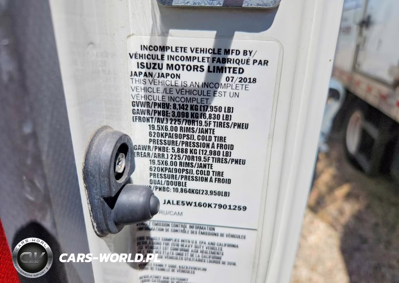 2019 Isuzu Nqr Refrigerated Box Truck VIN:JALE5W160K7901259 - 13