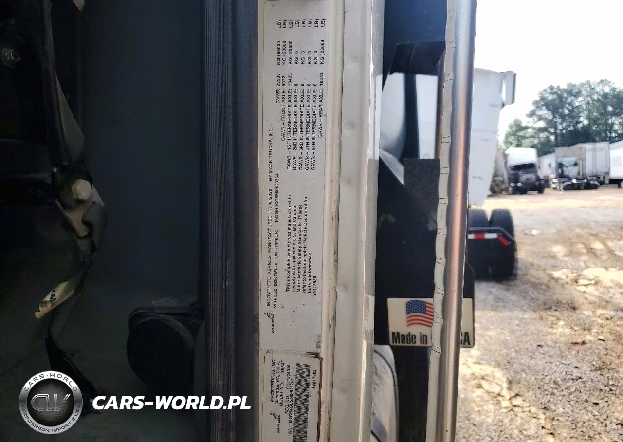 2021 Mack Granite Dump Truck VIN:1M2GR4GC5MM023764 - 10