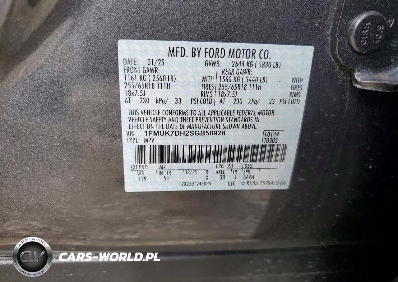 2025 Ford Explorer Active VIN:1FMUK7DH2SGB50928 - 14