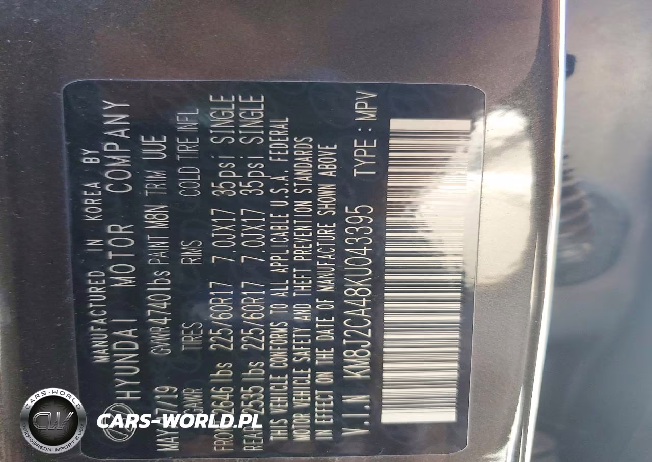 2019 Hyundai Tucson Se VIN:KM8J2CA48KU043395 - 13
