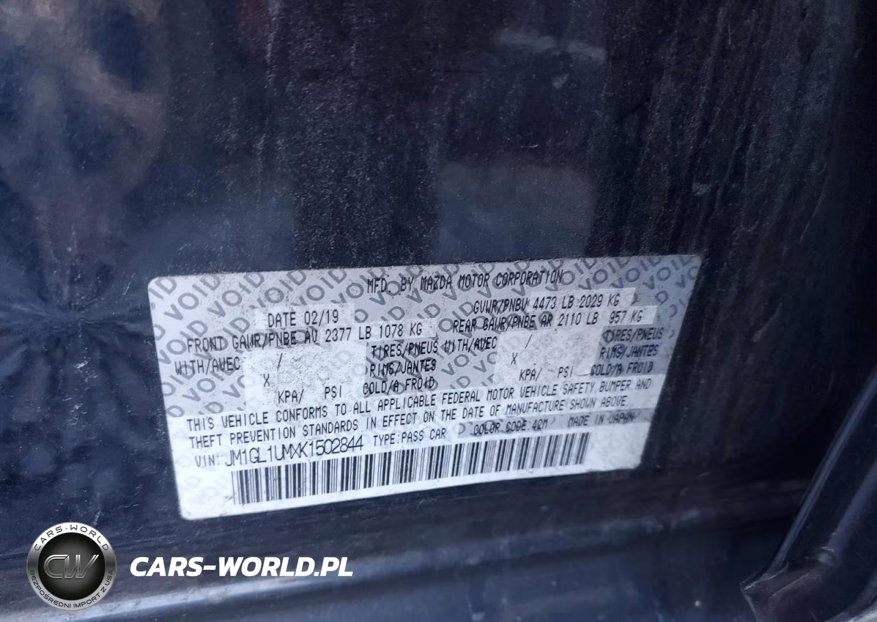 2019 Mazda Mazda6 VIN:JM1GL1UMXK1502844 - 12