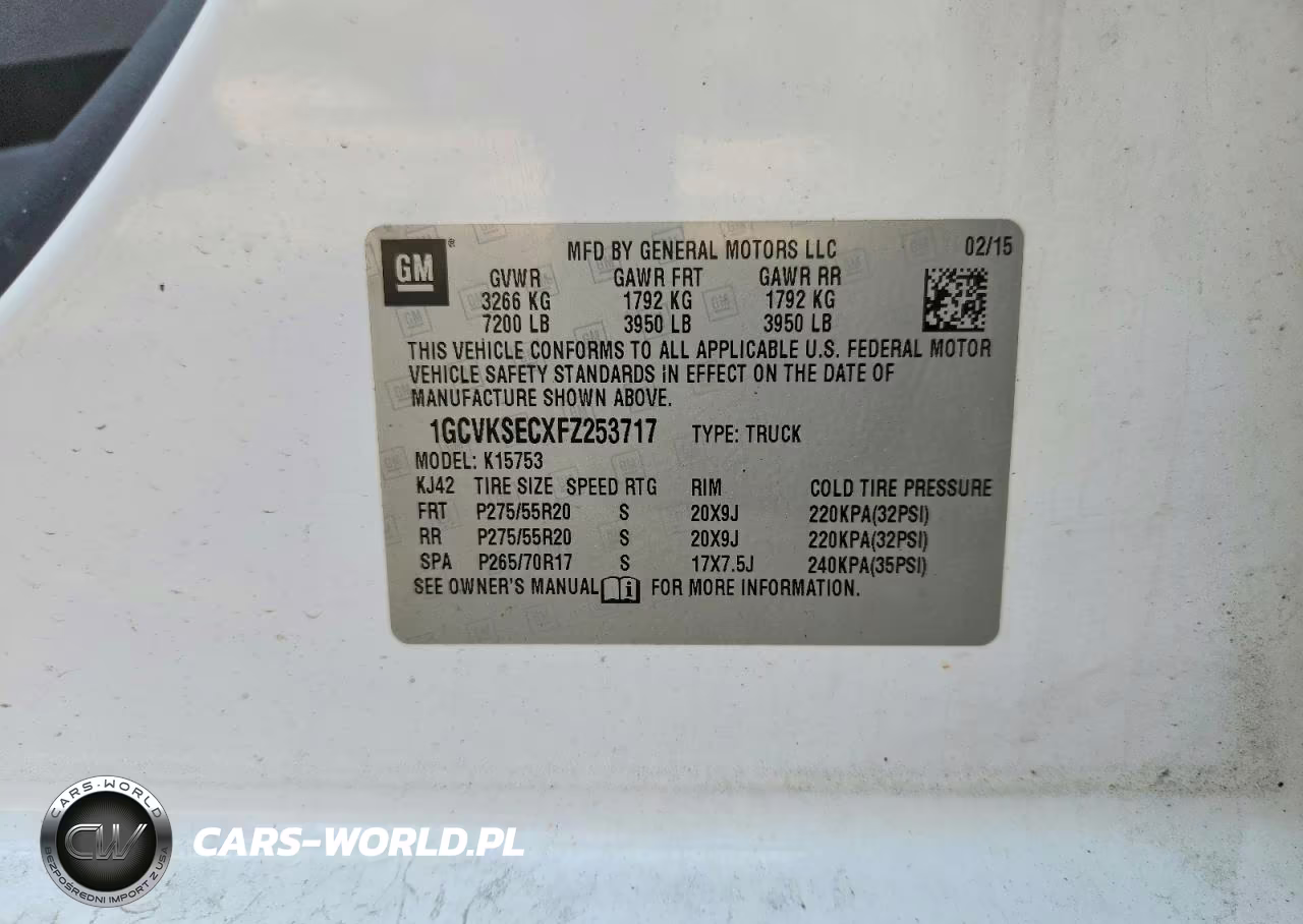 2015 Chevrolet Silverado K1500 Ltz VIN:1GCVKSECXFZ253717 - 13