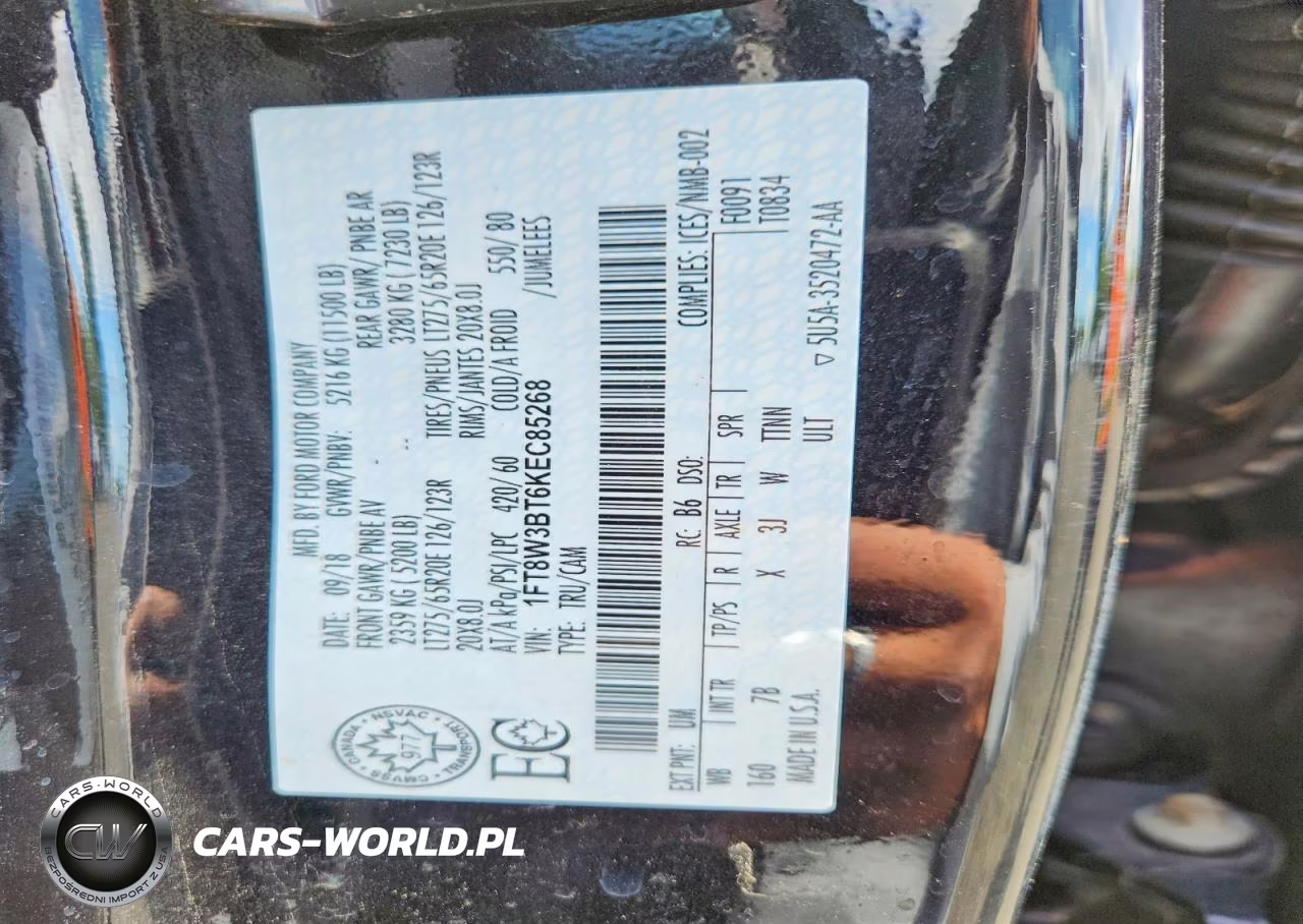 2019 Ford F350 Super Duty VIN:1FT8W3BT6KEC85268 - 12